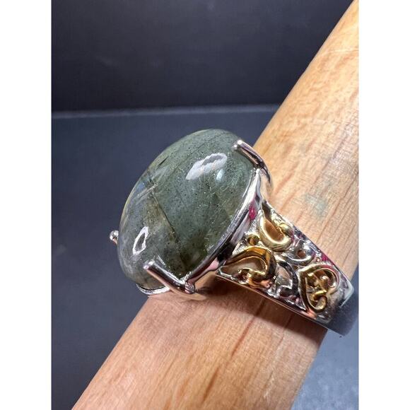 NEW Karis labradorite two toned ring size 9 - Picture 11 of 15
